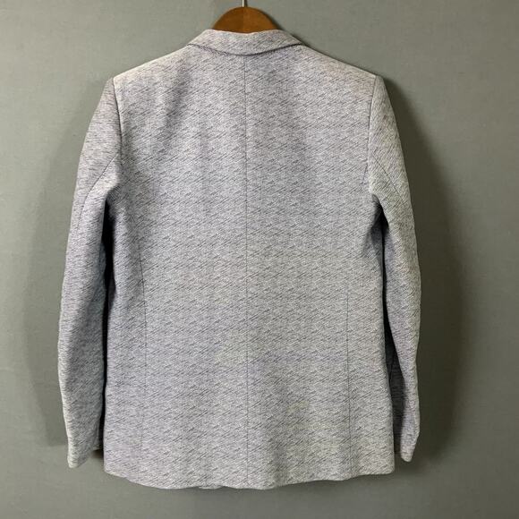 SANDRO Paris Women's Blue Blazer Size 40 Structured Suit Jacket V5902E US 8 - Picture 4 of 9